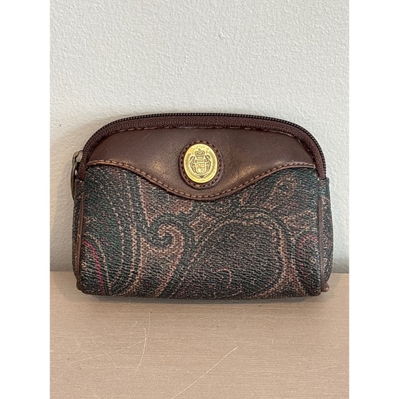 Liz Claiborne Handbags - Vintage Liz Claiborne brown paisley coin purse 4.5"